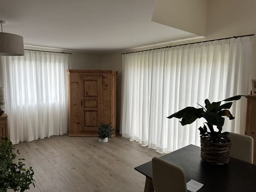 Rideaux voilage sur mesure avec ondulation wave